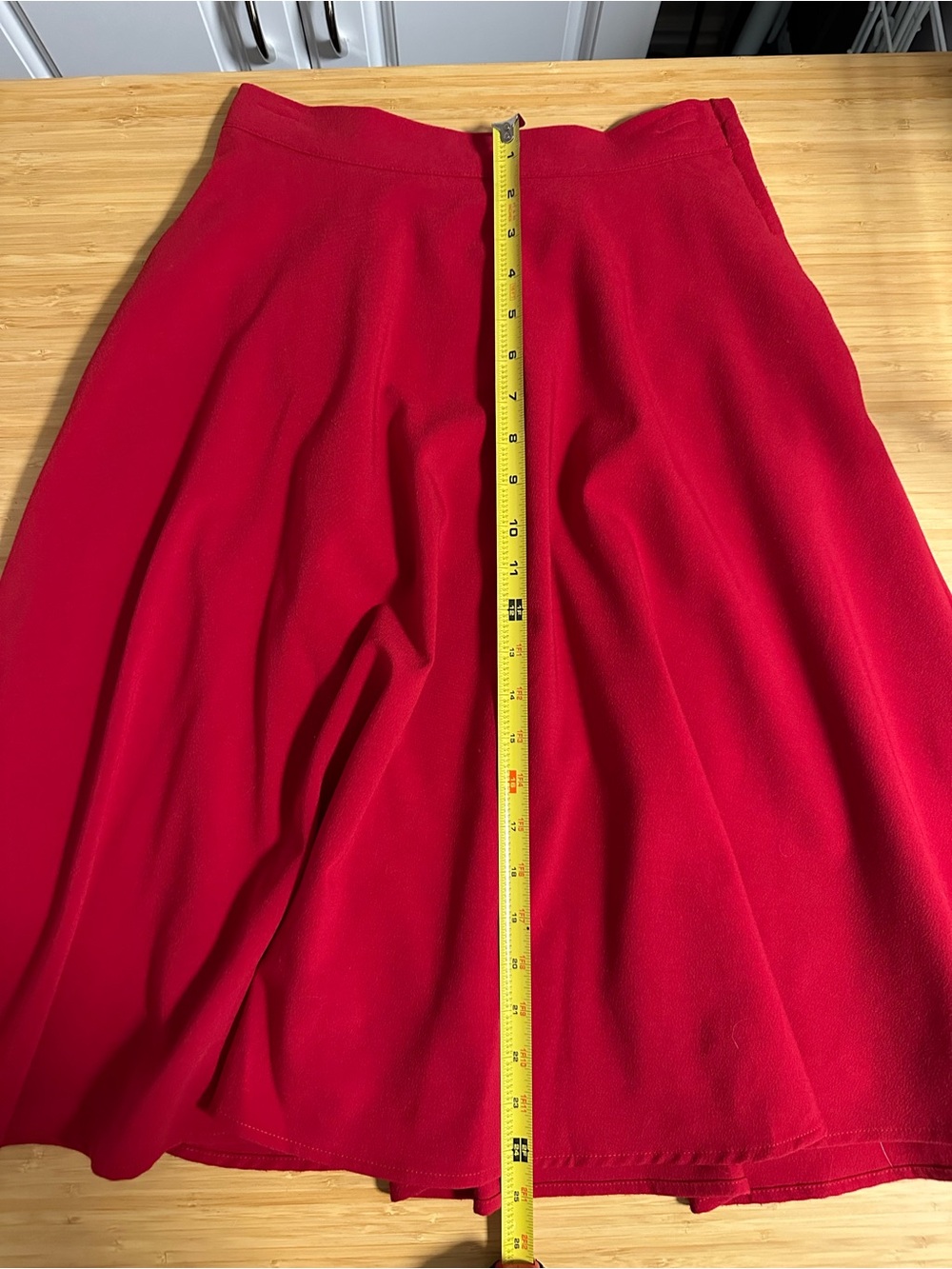 ModCloth Classic Midi Length Red Circle Skirt with POCKETS - Picture 7 of 8